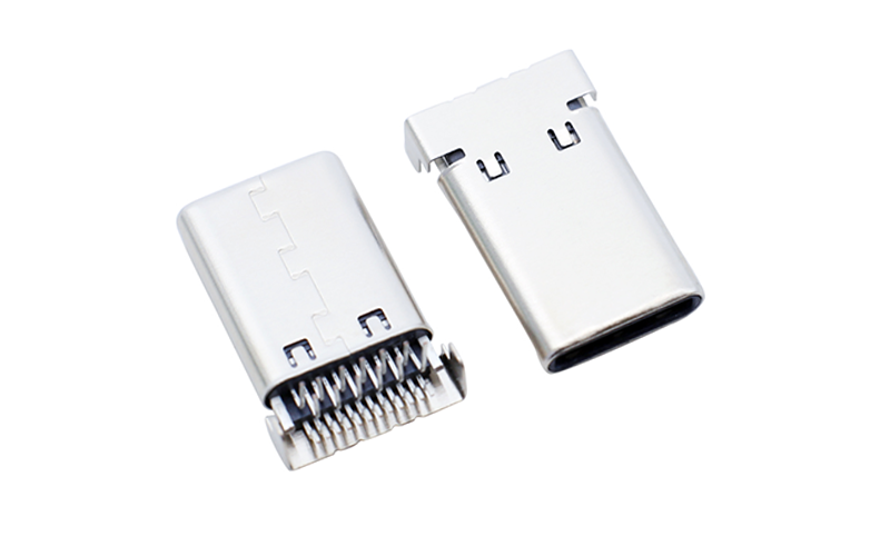 104013982-TYPE CM 24PIN双排SMT 沉板H1.0(有弹片，外壳DIP两直脚)