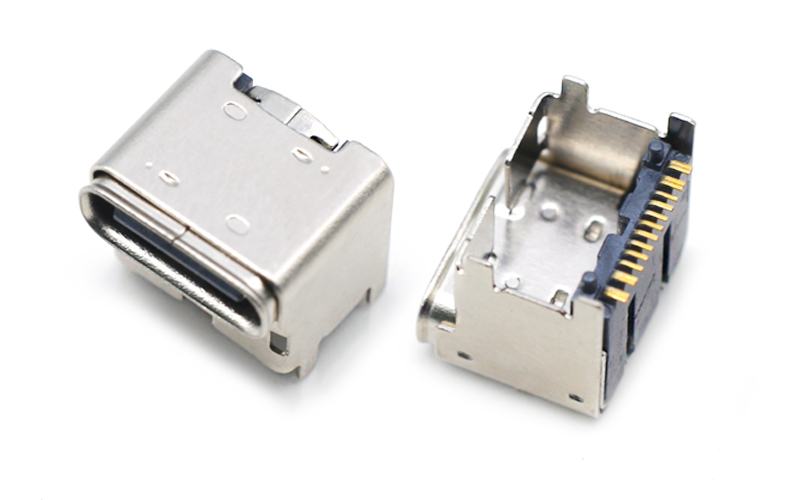 104311962-USB TYPE C16PIN母座 CH5.9垫高连接器 电源充电款