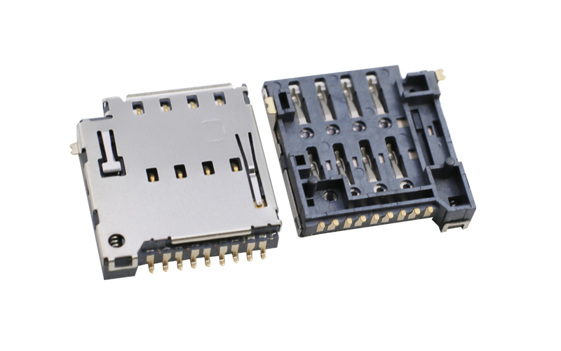 102322102-MICRO SIM卡座 8P H3.65垫高连接器 电脑卡槽