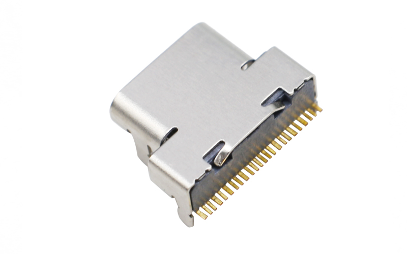 104362892-USB type-c母座 24PIN单排板上 高频过10G连接器 CH1.53 快充卡座