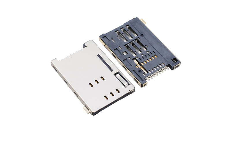 102031022-SIM PUSH自弹式卡座 6+2P H2.2卡槽