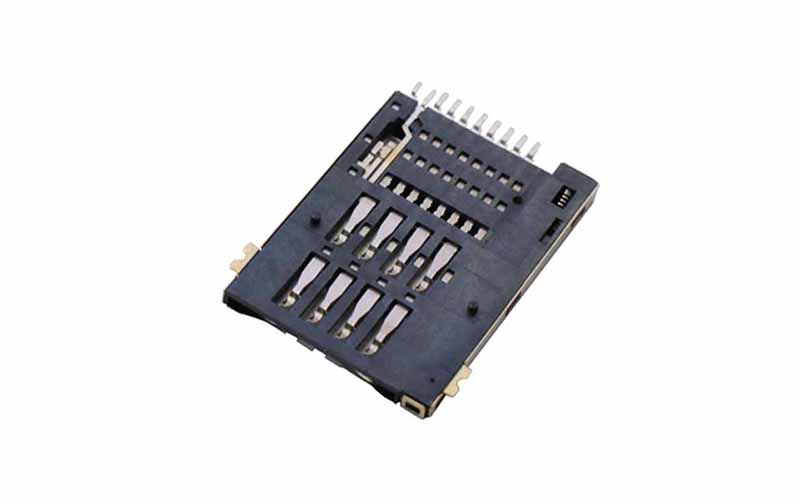 102012902-SIM PUSH卡座 8+2P H1.8笔记本卡槽 102012902-SIM PUSH卡座 8+2P H1.8笔记本卡槽