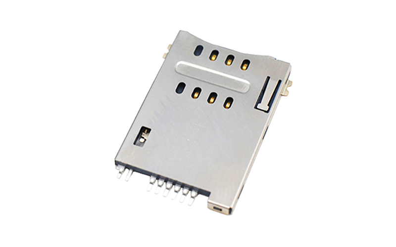 102012822-SIM PUSH卡座 H1.8 6+2(无柱)卡槽