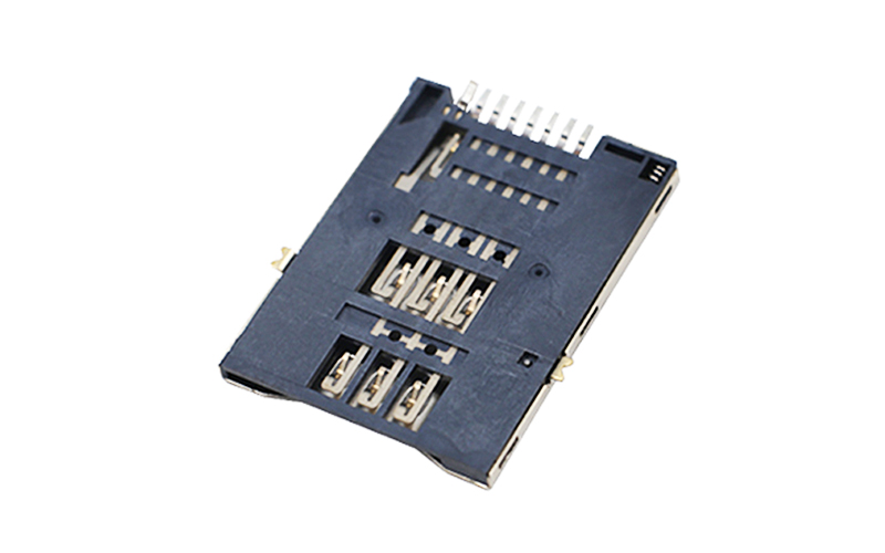 102011232-SIM push卡座 H1.8(8.65间距)手机电脑卡槽 102011232-SIM push卡座 H1.8(8.65间距)手机电脑卡槽
