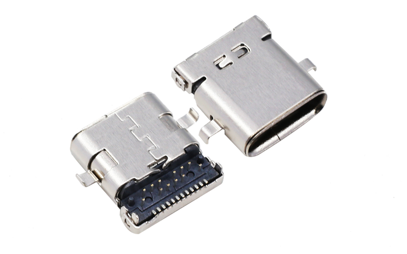 104012602-USB3.1 TYPE-C24p母头沉板双壳SMT+DIP 前插后贴 104012602-USB3.1 TYPE-C24p母头沉板双壳SMT+DIP 前插后贴