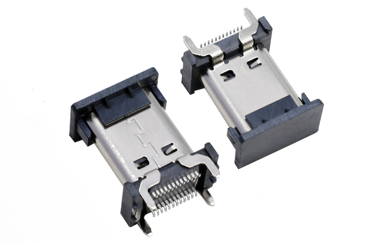 104014292-usb type-c接口 TYPE-C24p立式母座 智能穿戴连接器