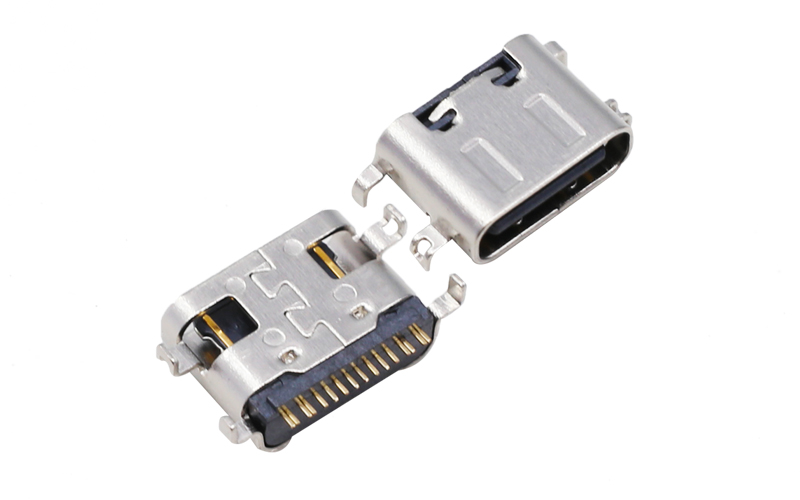 104314632-USB TYPE-C 16PIN沉板母座 智能家居插头