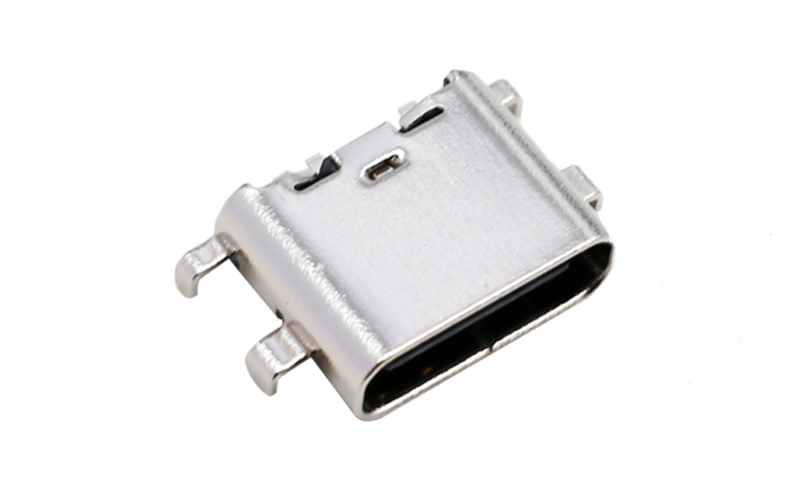 104316072-TYPE-C 6P母座沉板0.8 外壳4脚插板 充电连接器 104316072-TYPE-C 6P母座沉板0.8 外壳4脚插板 充电连接器
