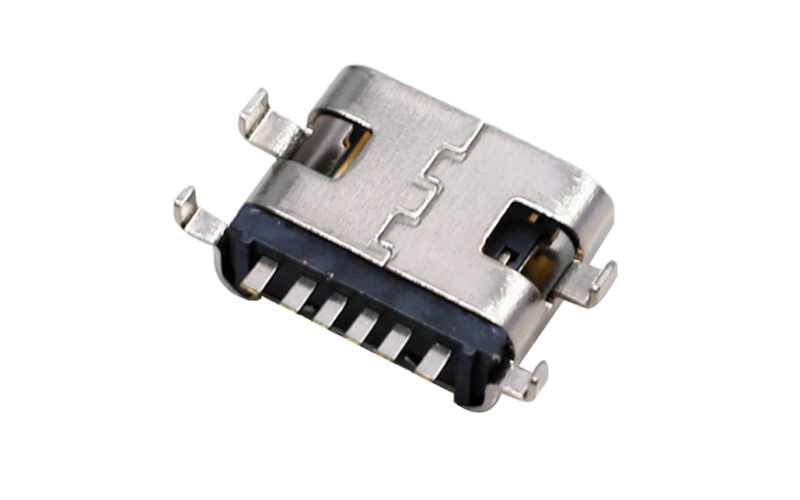 104316072-TYPE-C 6P母座沉板0.8 外壳4脚插板 充电连接器 104316072-TYPE-C 6P母座沉板0.8 外壳4脚插板 充电连接器