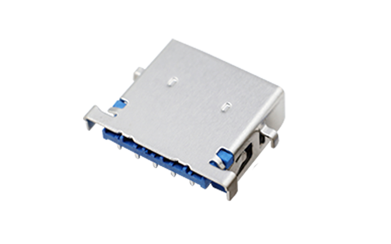 104013152-USB3.0 平口四脚母座 反沉板上1.8H连接器 104013152-USB3.0 平口四脚母座 反沉板上1.8H连接器