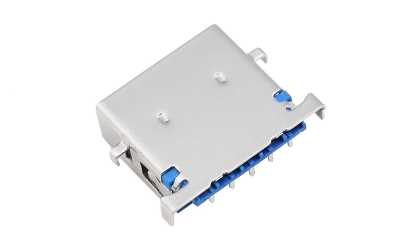 102623682-USB3.0反沉母座 板上1.36平口四脚连接器