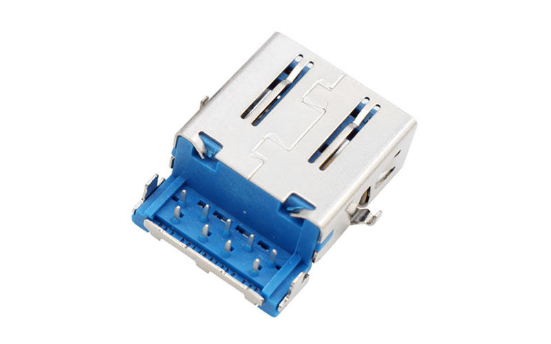 104010092-USB3.0母座 沉板式DIP插座 USBh1.8连接器 蓝胶 104010092-USB3.0母座 沉板式DIP插座 USBh1.8连接器 蓝胶