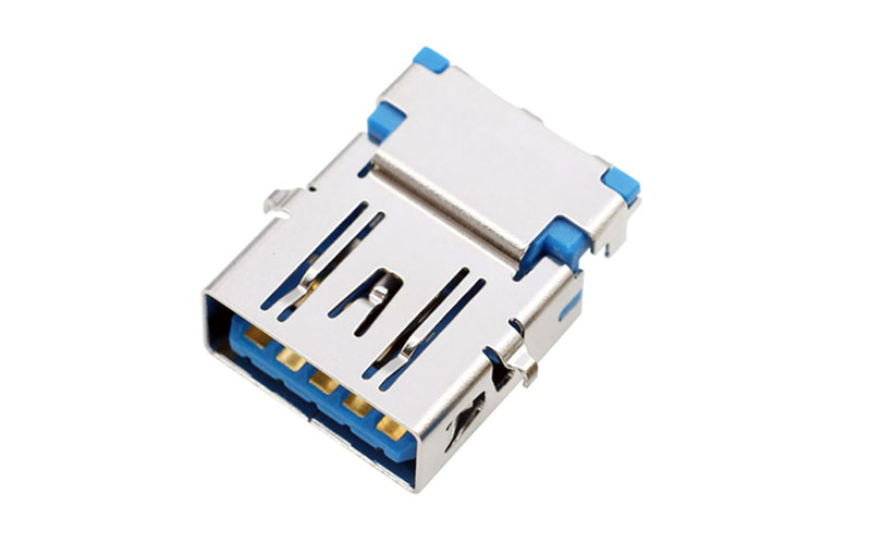 104010092-USB3.0母座 沉板式DIP插座 USBh1.8连接器 蓝胶 104010092-USB3.0母座 沉板式DIP插座 USBh1.8连接器 蓝胶