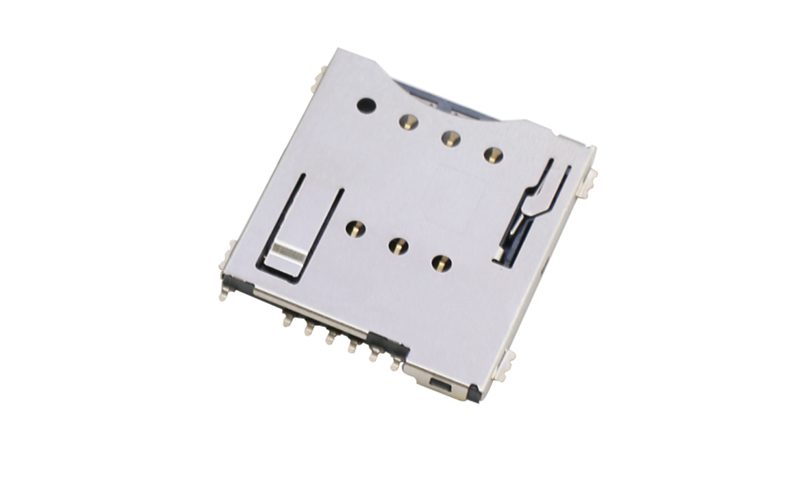 102011342-MICRO SIM自弹式卡座 PUSH防反插H1.5 6+1P