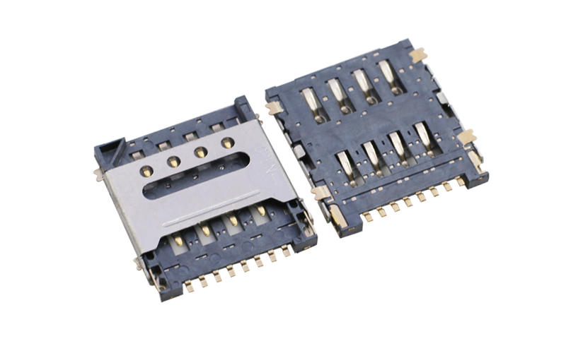 102313382-MICRO SIM掀盖式卡座 1.5H 8PIN翻盖连接器