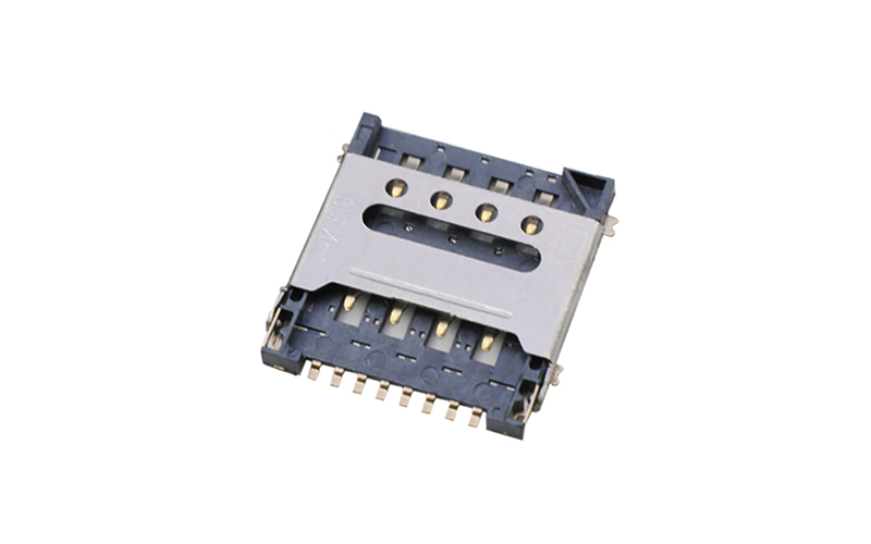 102313382-MICRO SIM掀盖式卡座 1.5H 8PIN翻盖连接器