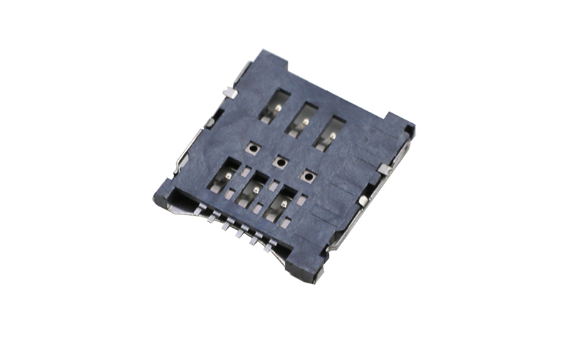 402013062-MICRO SIM 6P 1.8掀盖卡座 手机电脑卡槽