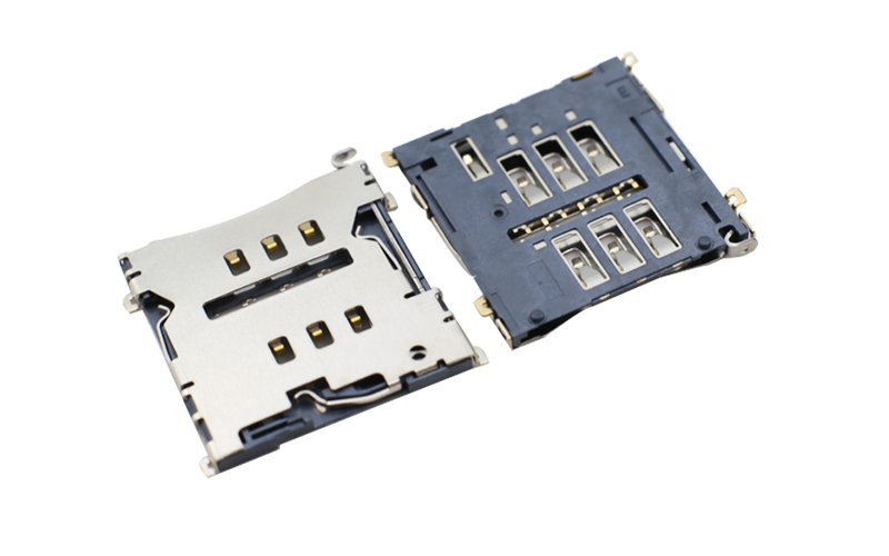 402013602-Micro SIM卡座 1.5H带卡托 手机电脑接口