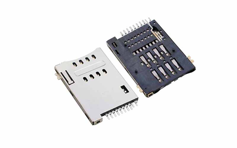 102012902-SIM PUSH卡座 8+2P H1.8笔记本卡槽