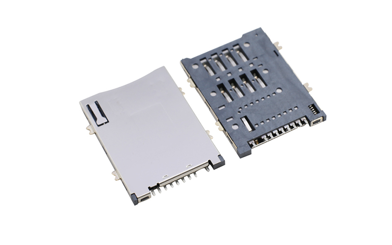 402011492-SIM CARD PUSH 8+1PIN 1.9H(无柱)