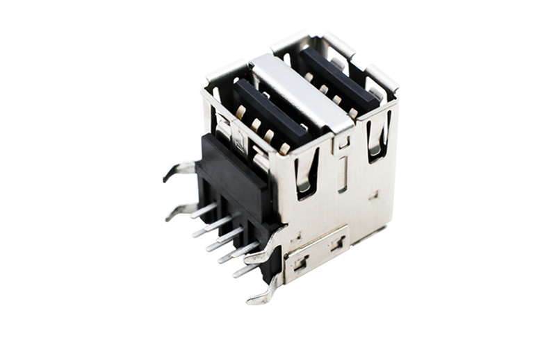 104053551-USB2.0 A TYPE 双层母座