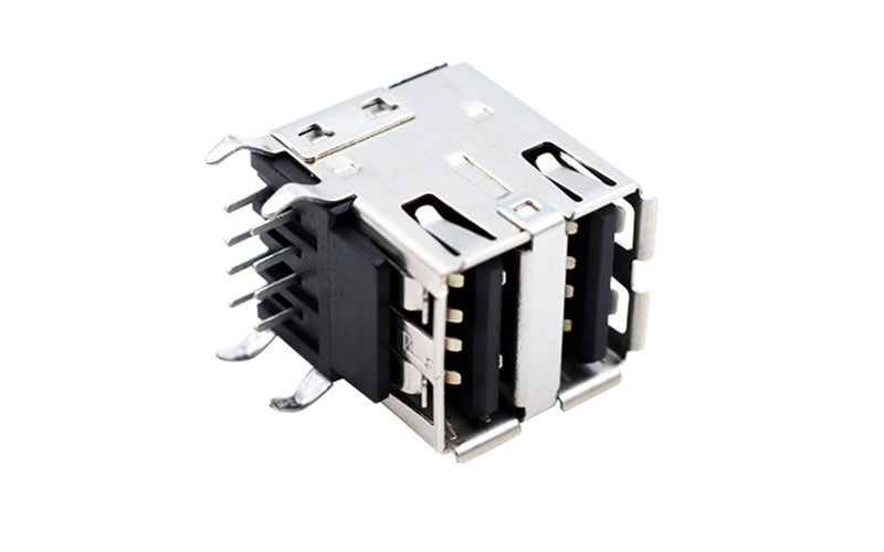 104053551-USB2.0 A TYPE 双层母座