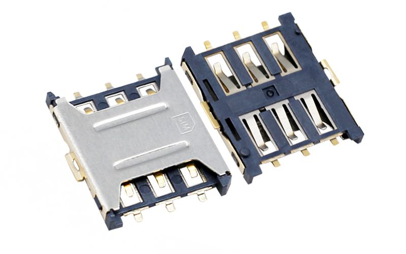 102314102- NANO SIM卡座 1.35H 有柱连接器