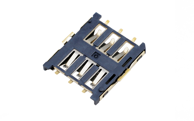 102314102- NANO SIM卡座 1.35H 有柱连接器