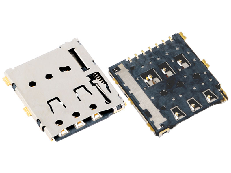 1.24nano SIM pushpush 卡卡座卡槽SIM卡插槽MS011 SIM卡槽卡槽供应商